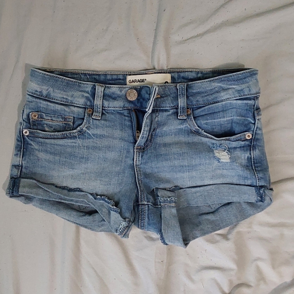Garage Light Blue Denim Shorts